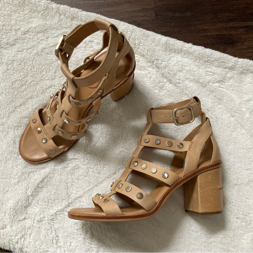 Ugg Macayla studded bling cage sandals heels size 8.5